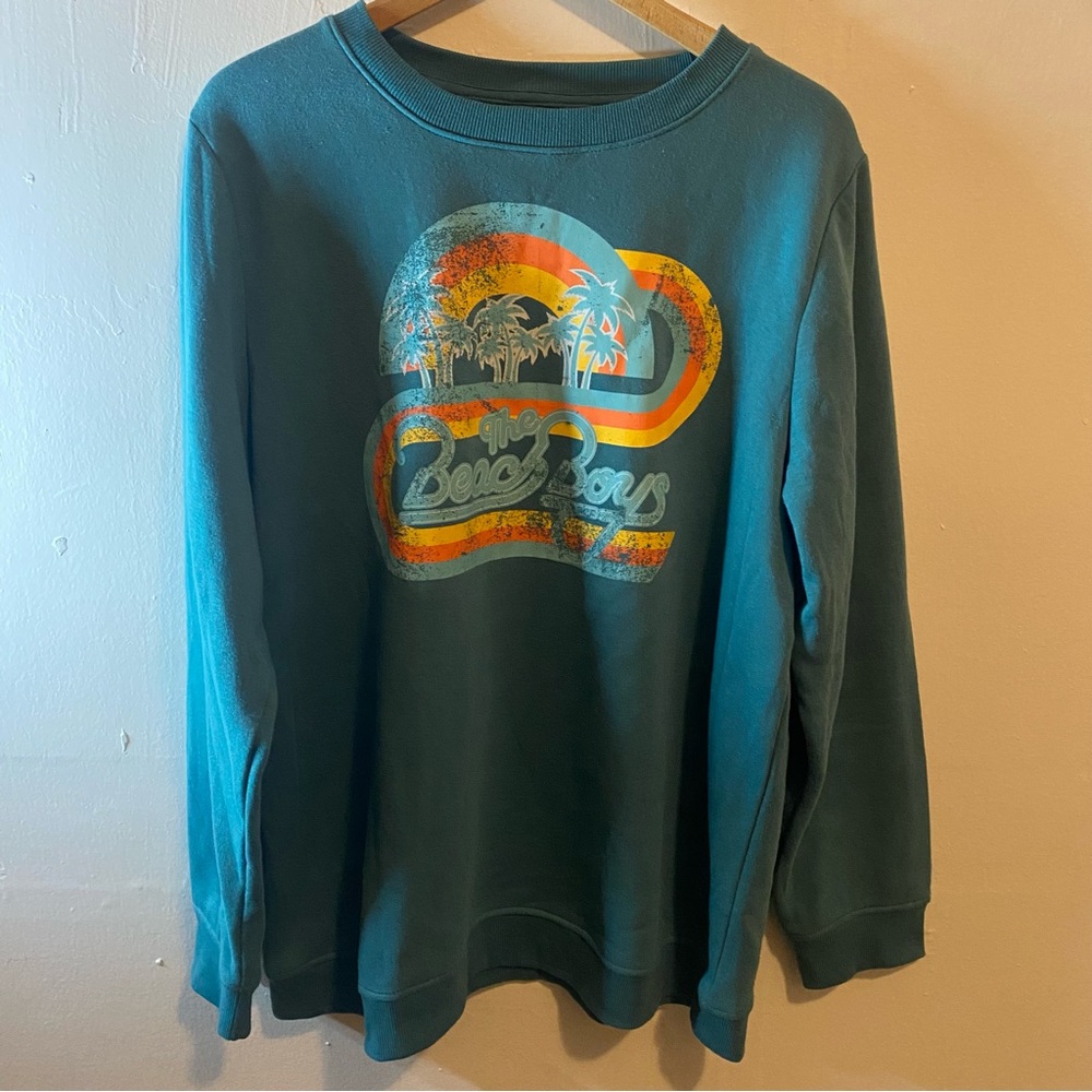 The Beach Boys Graphic Sweatshirt Retro Surf Band Crewneck Pullover California